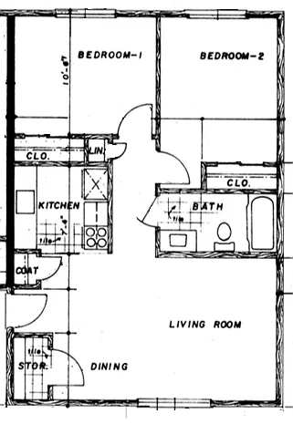 Floor plan Two Bedroom
