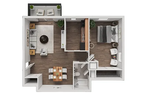 Floor plan 1 Bedroom