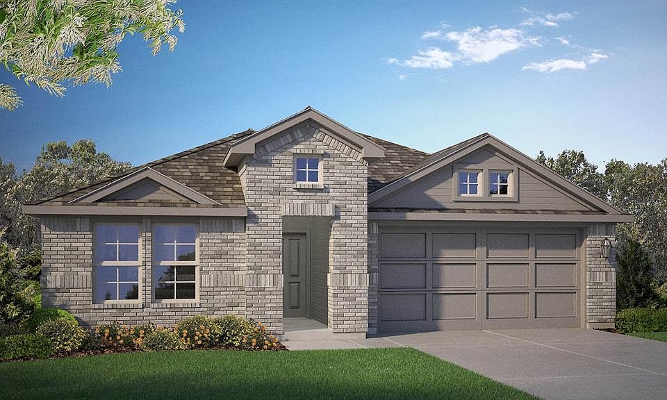 Front Elevation - D.R. Horton''s LakewayFloorplan Elevation C - All Home and community information, including pricing, included features, terms, availability and amenities, are subject to change at any time without notice or obligation. All Drawings, pictures, photographs, video, square footages, floor plans, elevations, features, colors and sizes are approximate for illustration purposes only and will vary from the homes as built.