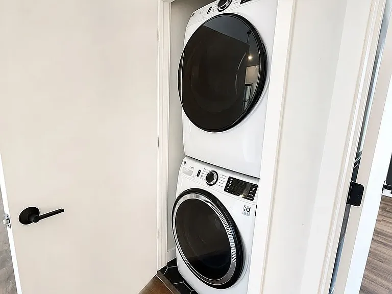 In Unit Stacked Laundry