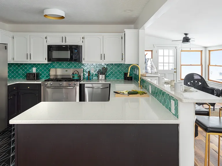 Kitchen with custom tile