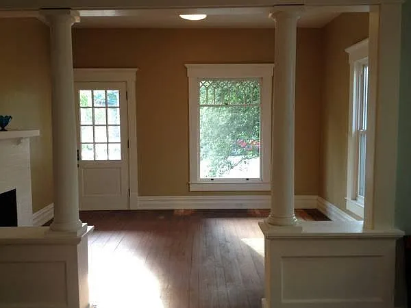 View from dining room into living room