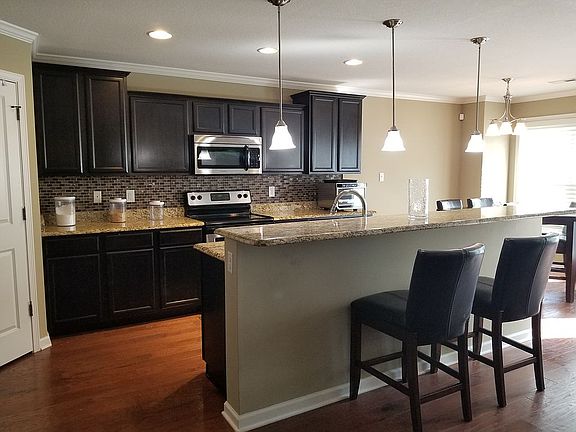 Bar counter in kitchen