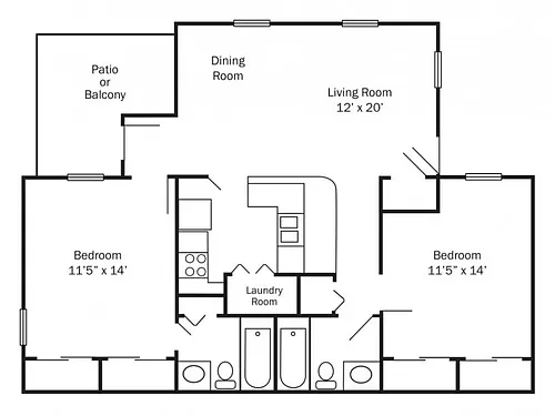 Floor plan The Lodge - Newly Renovated
