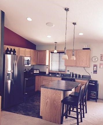 Open concept with SS appliances and center island