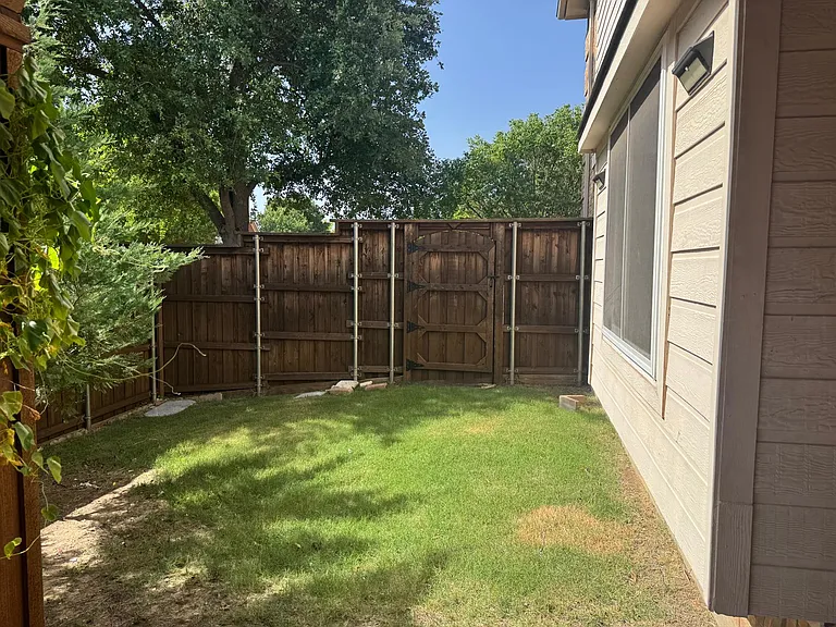 Backyard entrance with gate