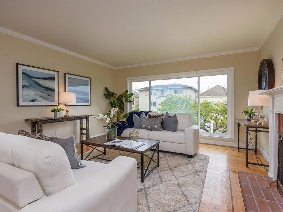 inviting living room with large picture window