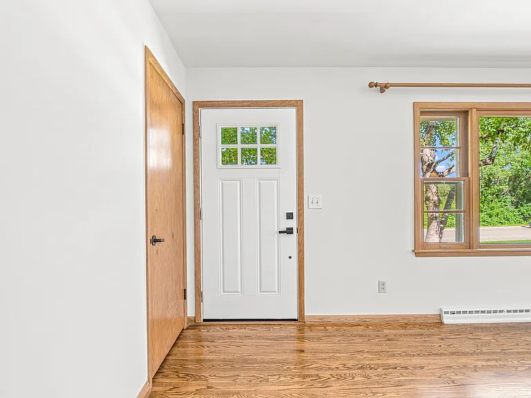 Coat closet just behind the front door
