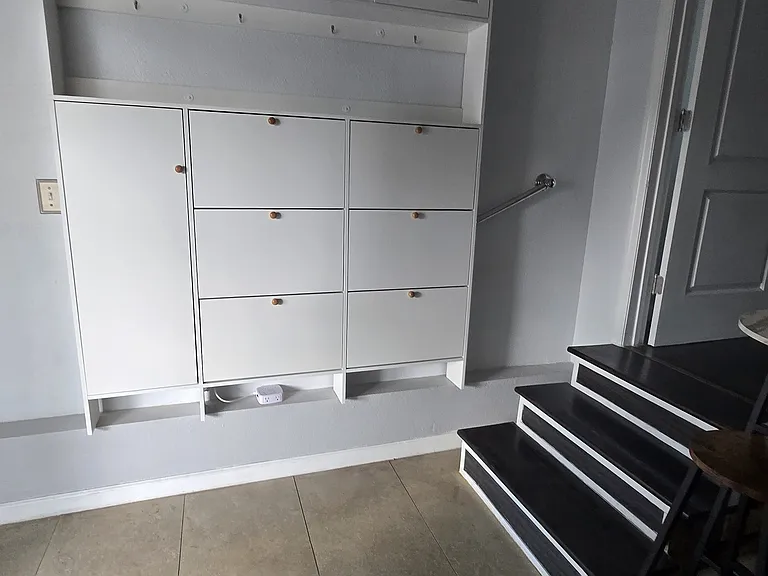 Build-in storage unit.