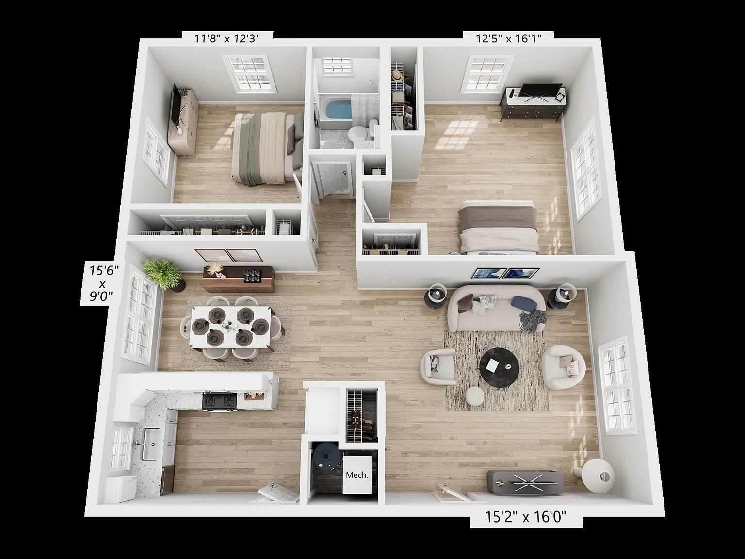 2 bed, 1150 sqft, $2,800 — Photo 2