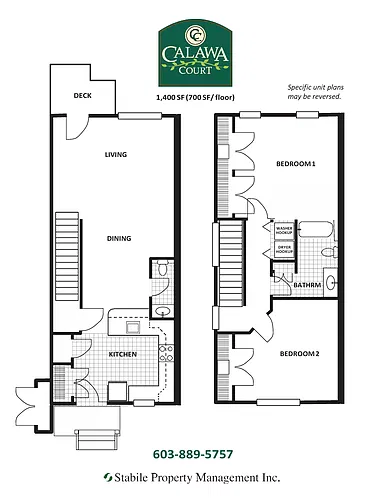 Floor plan End Unit with Garage