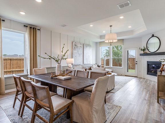 View of gathering room from dining area