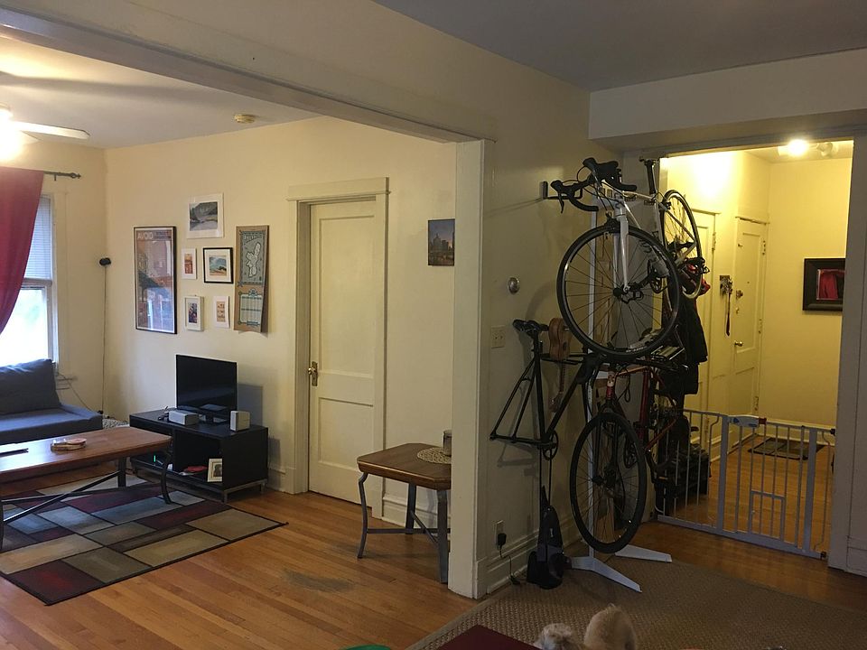 Front entrance with larger bedroom and living room