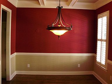 Dining room with coffered ceiling