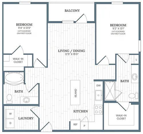 Floor plan B1C
