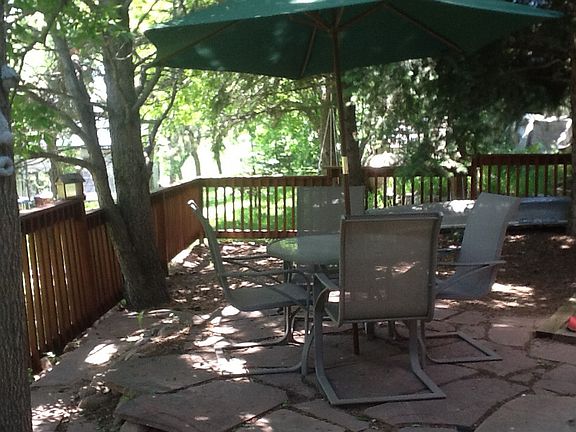 Fenced backyard