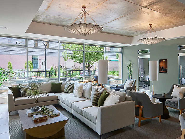 Apartment community Resident Lounge at Griffis Cheesman Park in Denver, Colorado.