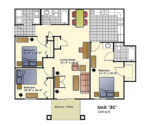 Floor plan 3C