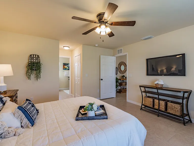 Digitally staged Primary Bedroom