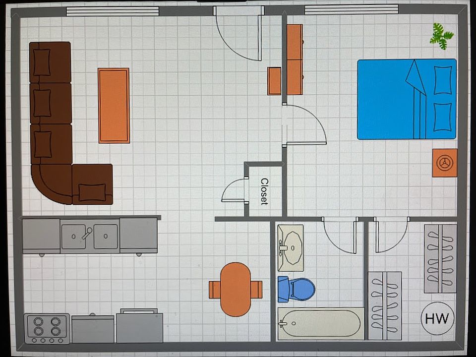 1-Bedroom Floor Plan