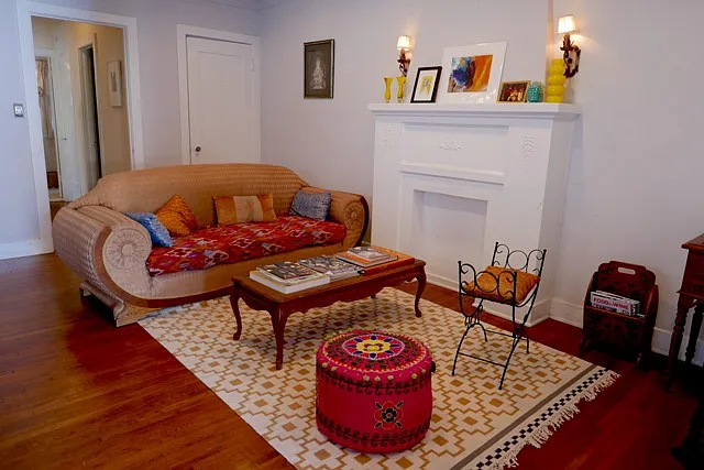 furnished living room
