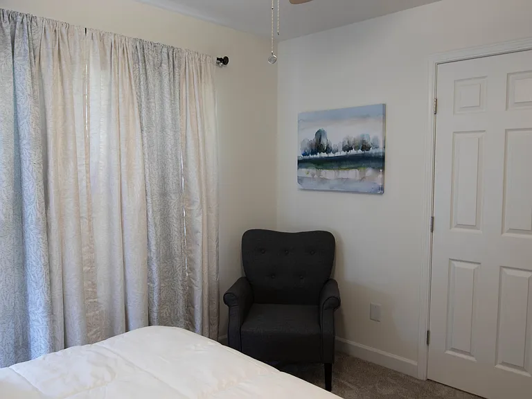 Fronted bedroom with large window over looking the MTSU campus.