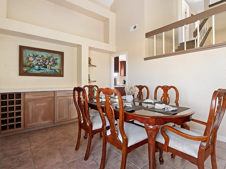 Cozy dining space for 6 _ perfect for family meals.