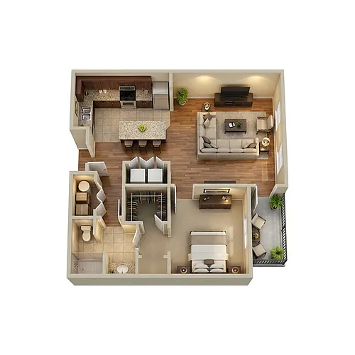 Floor plan 1x1A