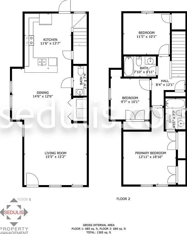 3 bed, 2.5 bath, 1365 sqft, $2,500 — Photo 4