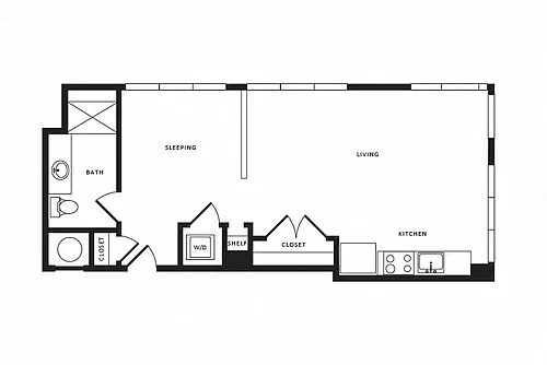 Floor plan Studio-S04 Modern
