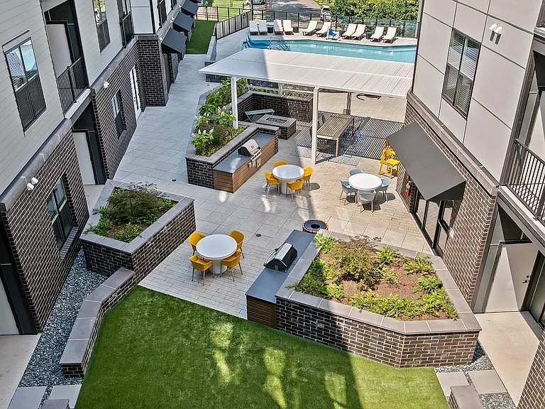 yard area grill area pool area