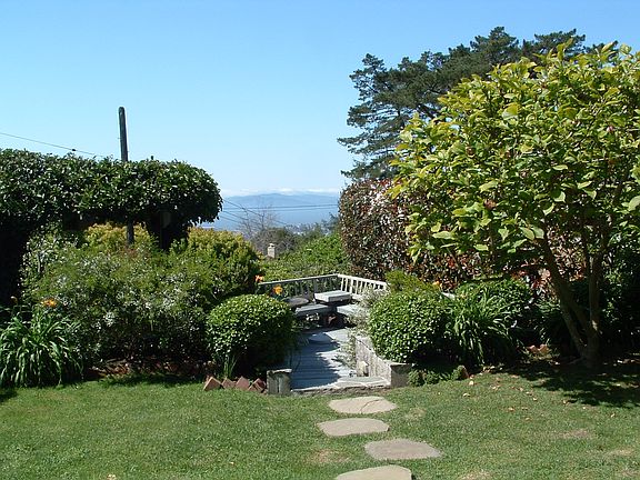 South garden and sunken deck