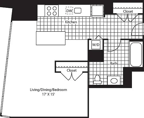 Floor plan Studio Alcove