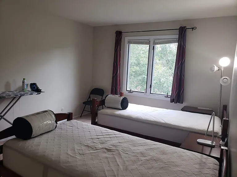 Master Bedroom Equipped with Two Twin Cots & Beautyrest Mattresses