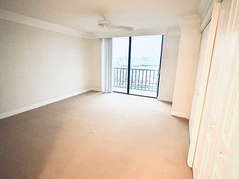 Master bedroom opens to private balcony