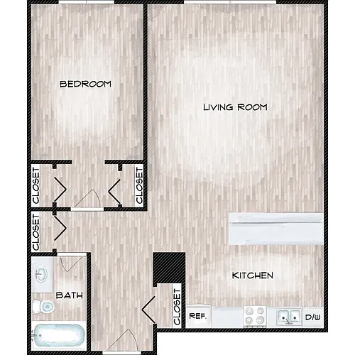 Floor plan One Bedroom