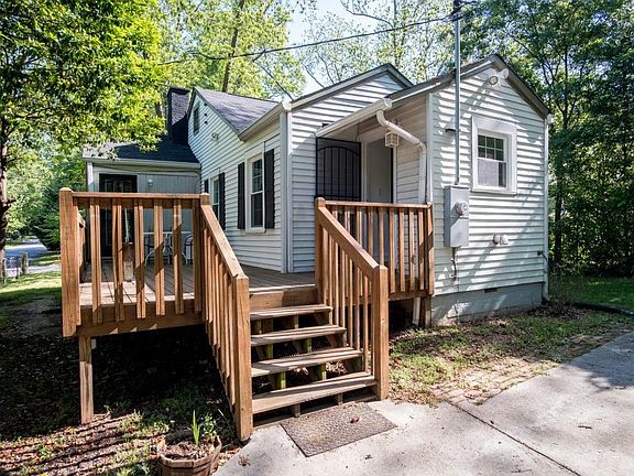 Easy access to the large deck from the parking pad.