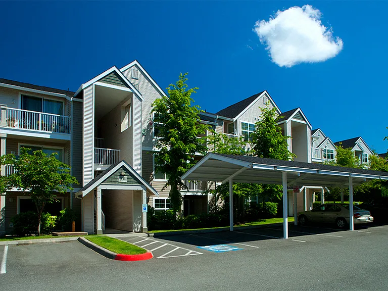 The Timbers features covered parking