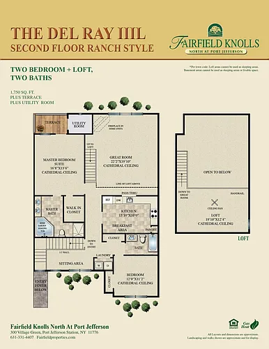 Floor plan Del Ray III With Loft