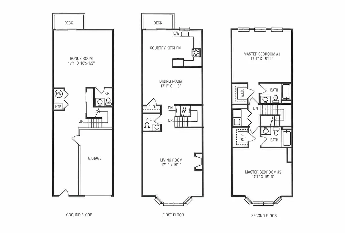 Floor plan Unit H 2x2.5 TH