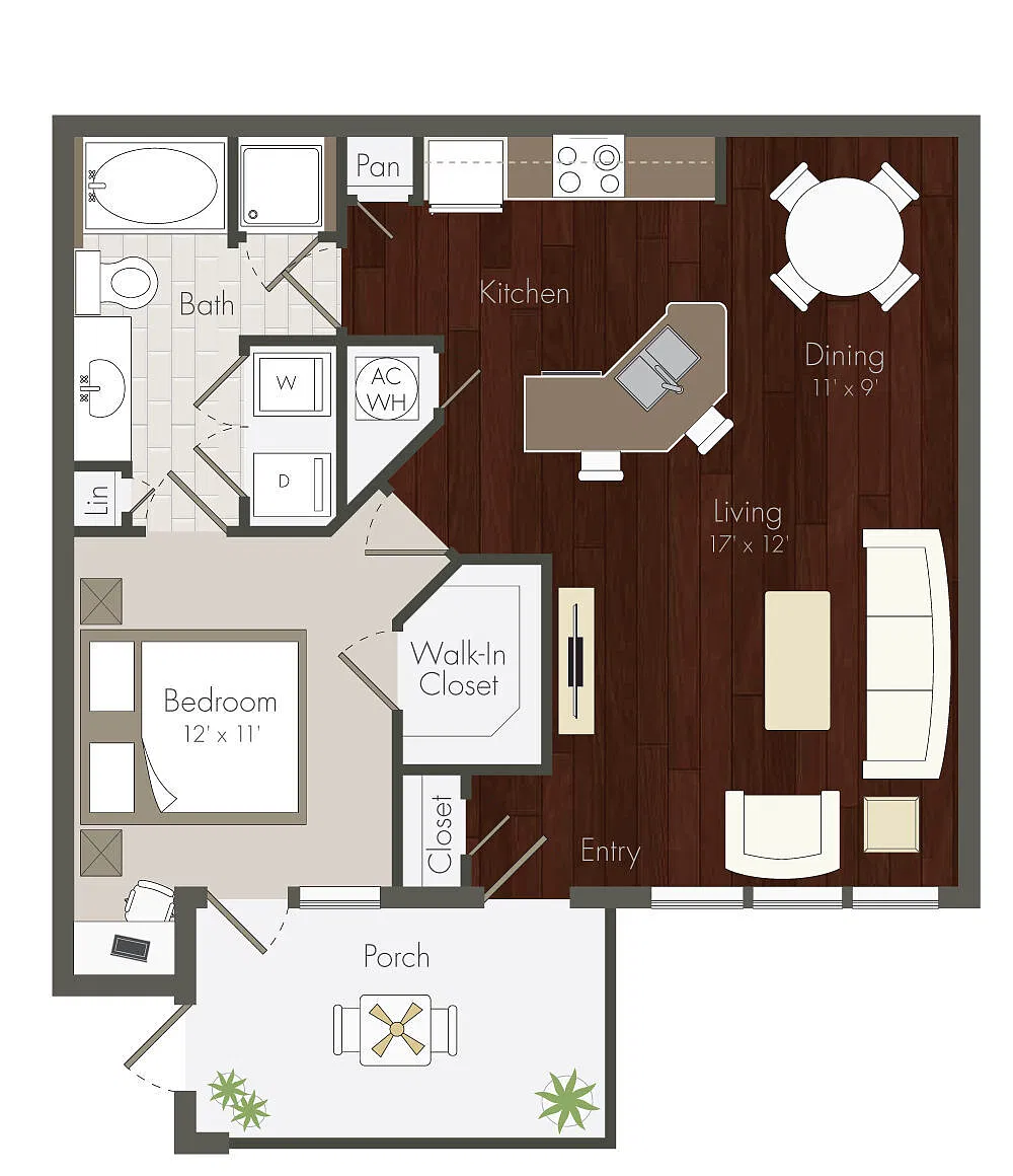 Floor plan A3 - 1X1