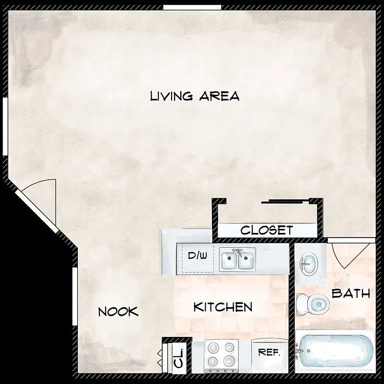 Floor plan Studio