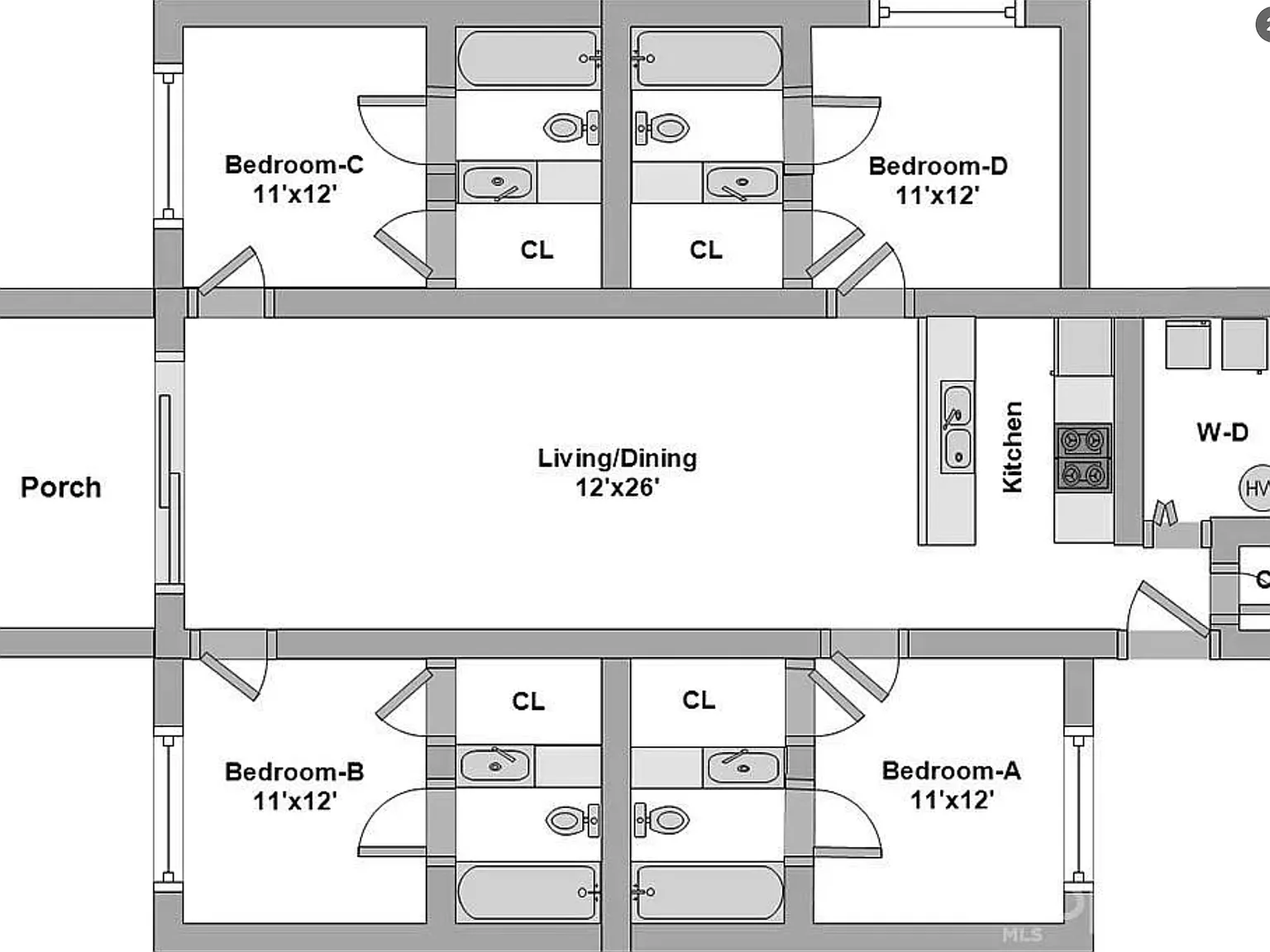 4 bed, 1286 sqft, $600 — Photo 2