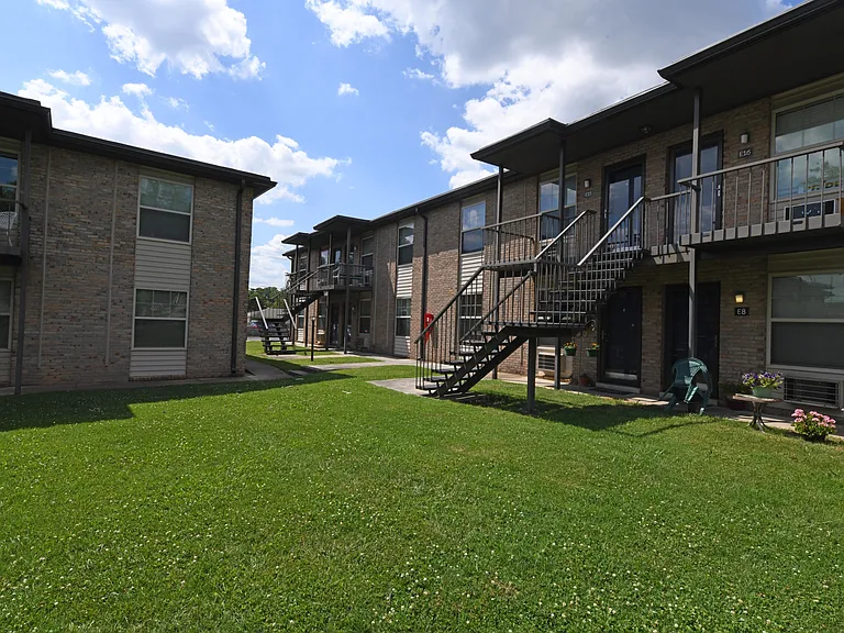 Exterior shot of the buildings