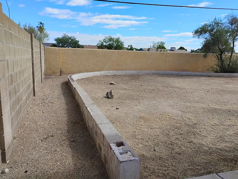 Huge backyard facing west