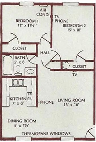 Floor plan 2 Bedroom