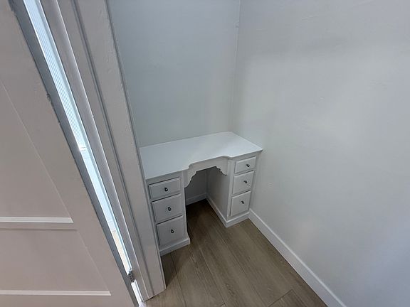 Larger closet with built-in desk