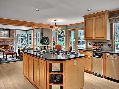 kitchen & family room