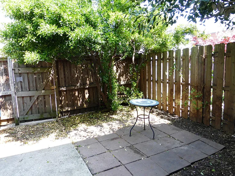 Private yard and off-street parking.