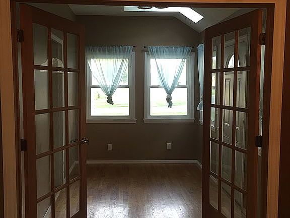 French doors to sunroom